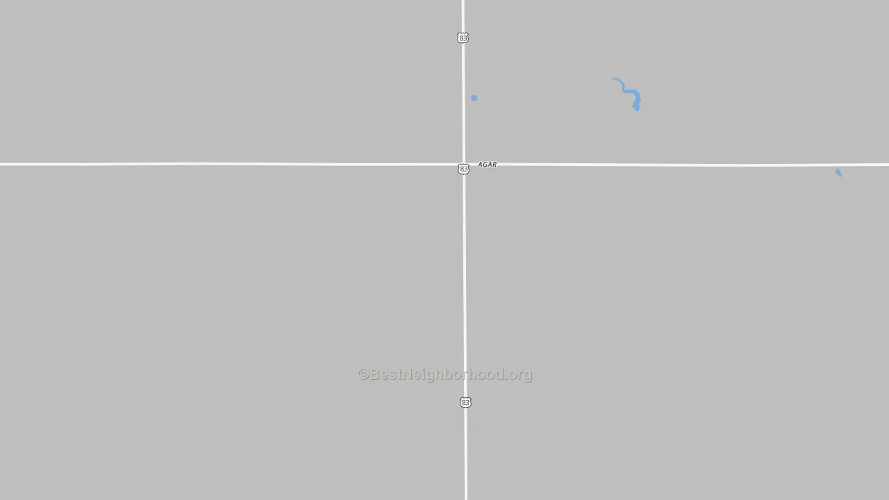 Transit Grade map of Agar, SD