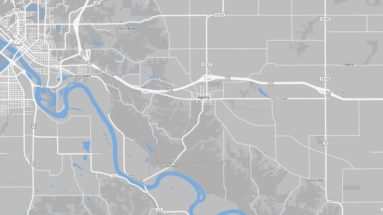 Transit Grade map of Agency, IA
