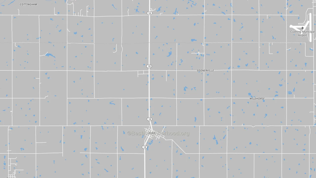 Transit Grade map of Agra, OK
