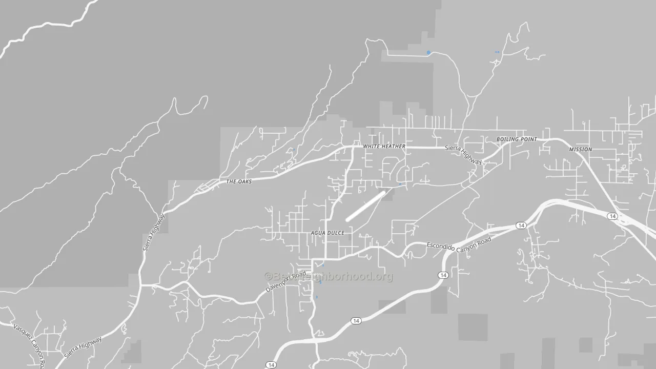 Transit Grade map of Agua Dulce, CA