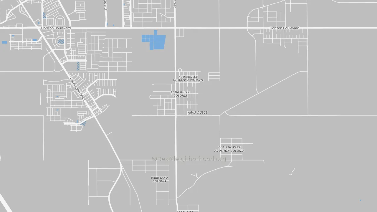 Transit Grade map of Agua Dulce, El Paso, TX