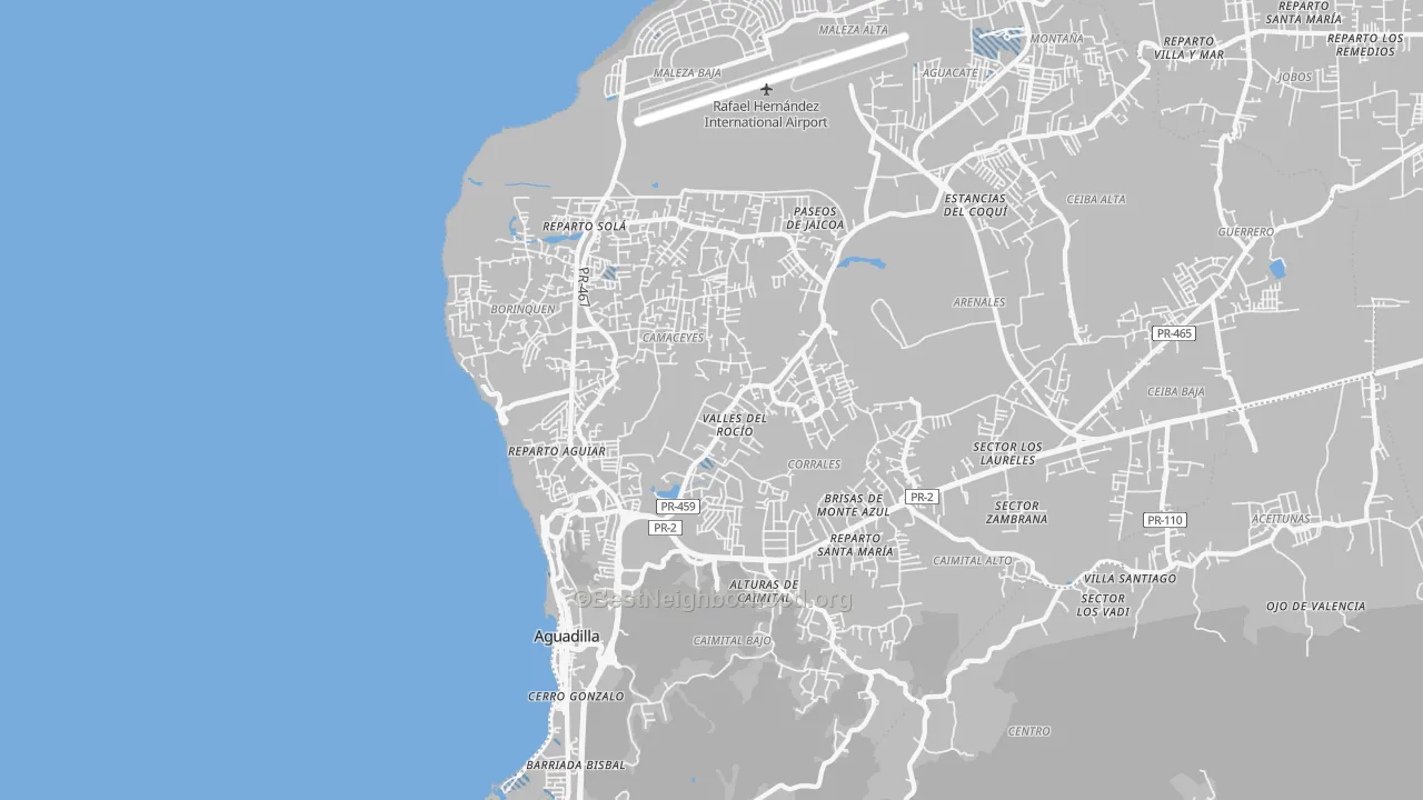 Transit Grade map of Aguadilla, PR