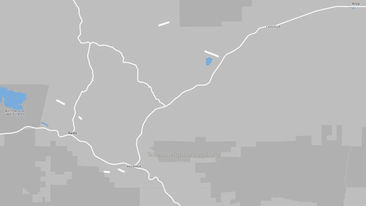Transit Grade map of Aguanga, CA
