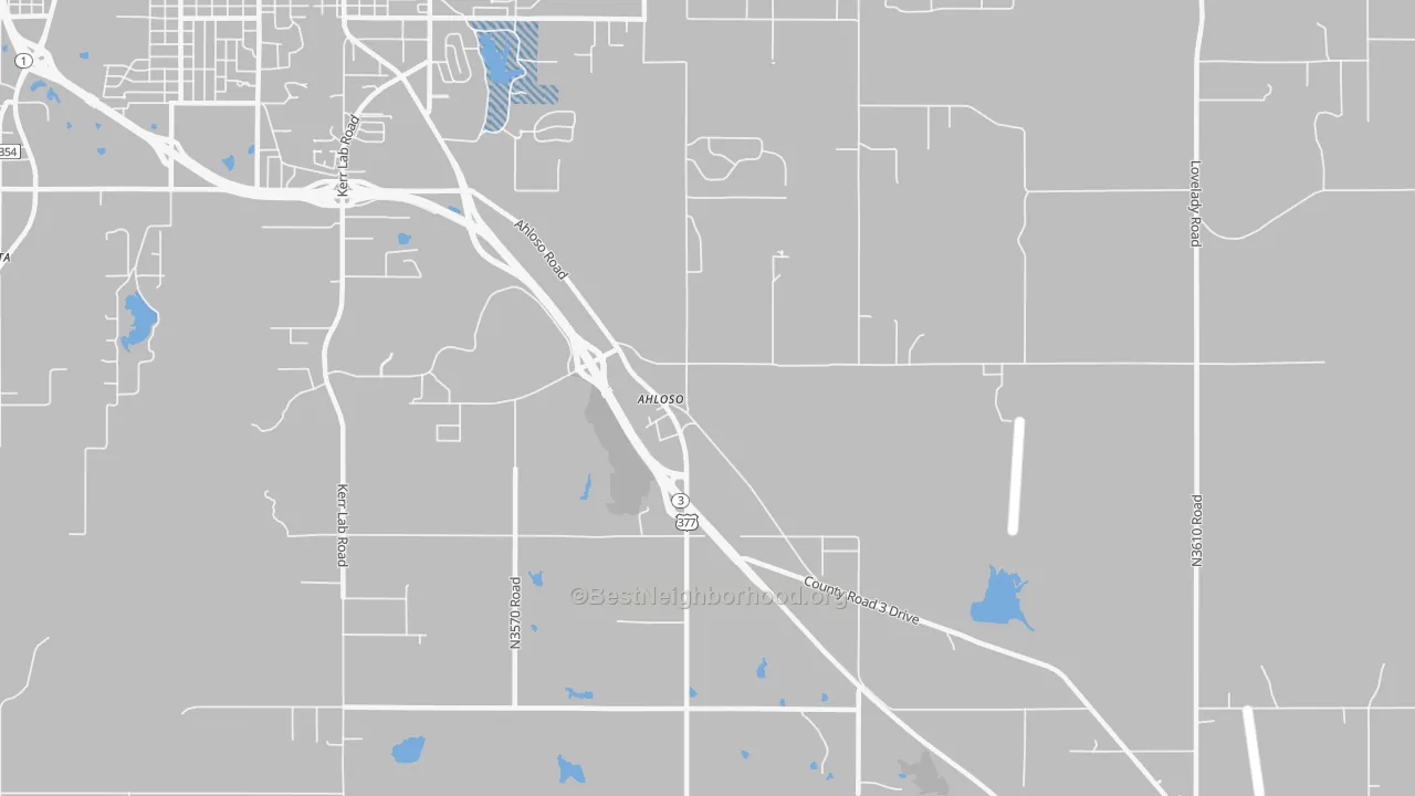 Transit Grade map of Ahloso, OK
