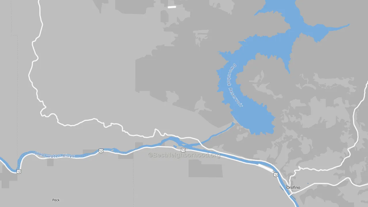 Transit Grade map of Ahsahka, ID