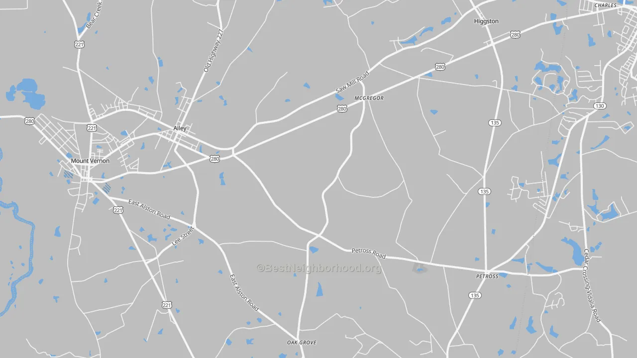 Transit Grade map of Ailey, GA