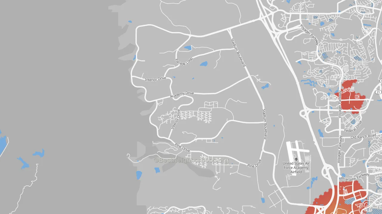 Transit Grade map of Air Force Academy, CO