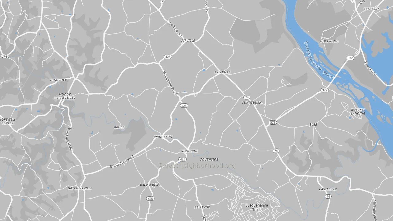 Transit Grade map of Airville, PA