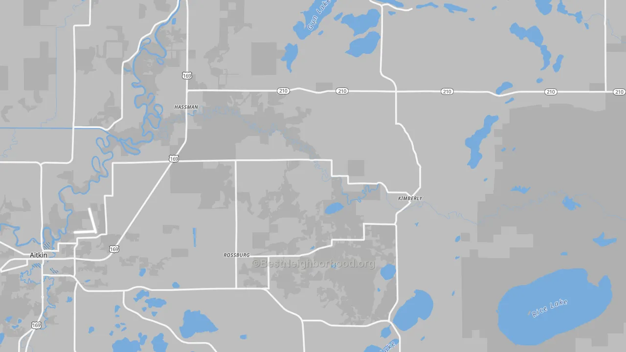 Transit Grade map of Aitkin County, MN