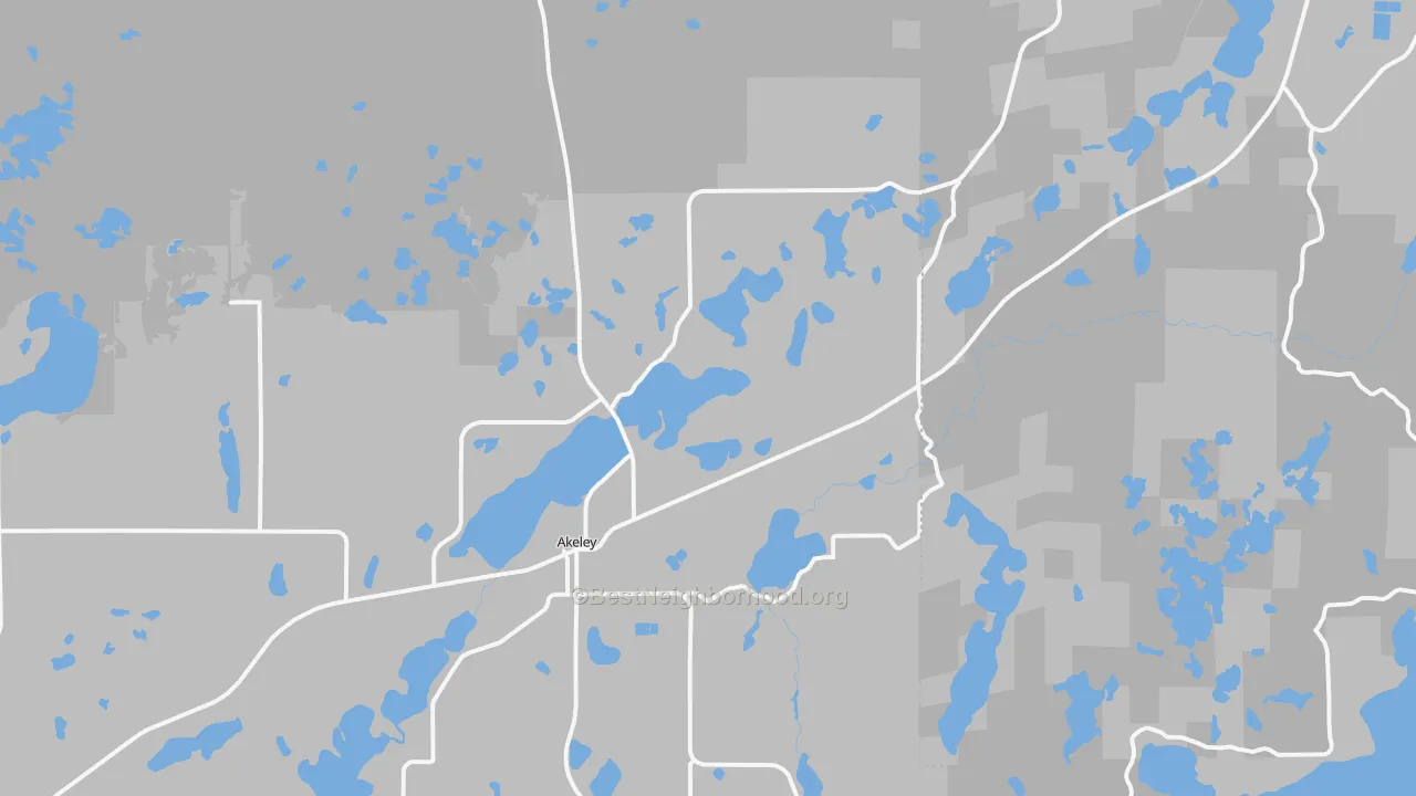 Transit Grade map of Akeley, MN