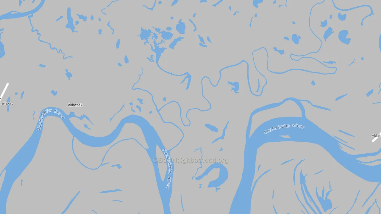 Transit Grade map of Akiachak, AK