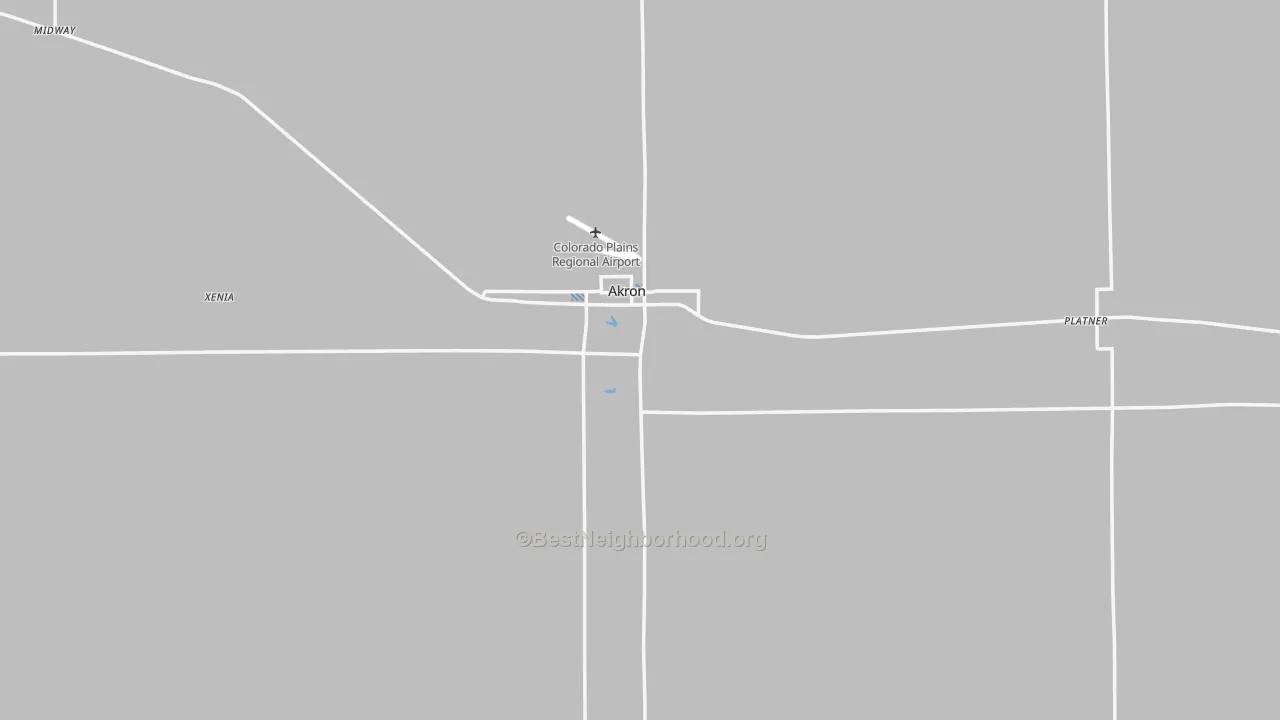 Transit Grade map of Akron, CO