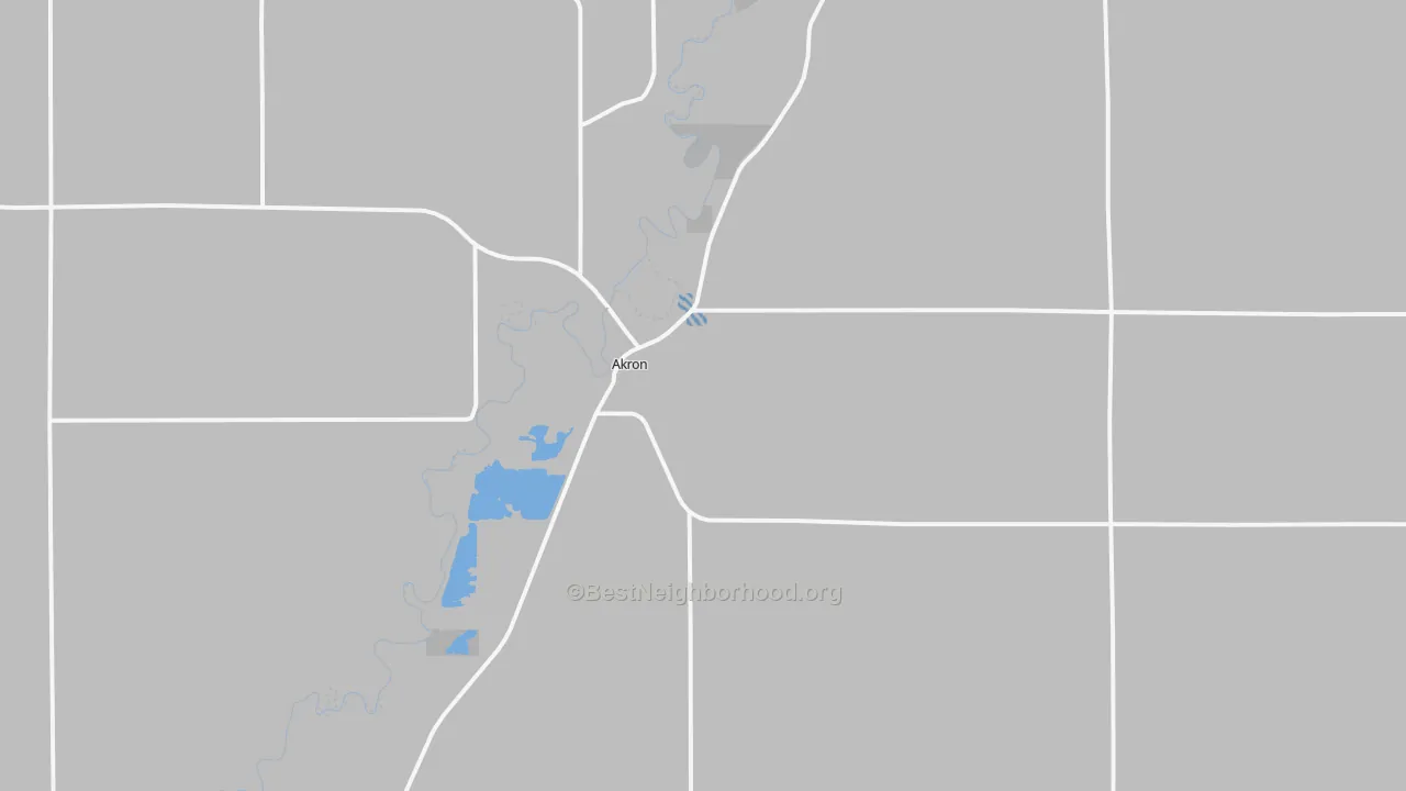 Transit Grade map of Akron, IA