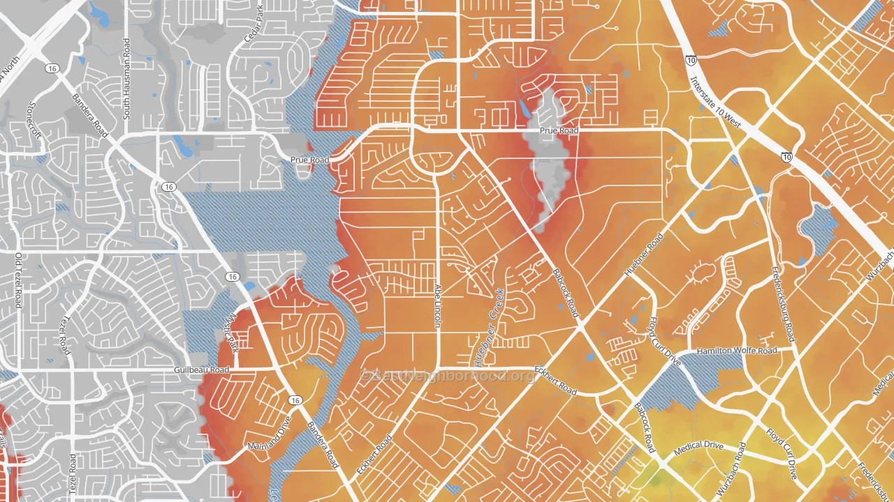 Transit Grade map of Alamo Farmsteads-Babcock Road, San Antonio, TX