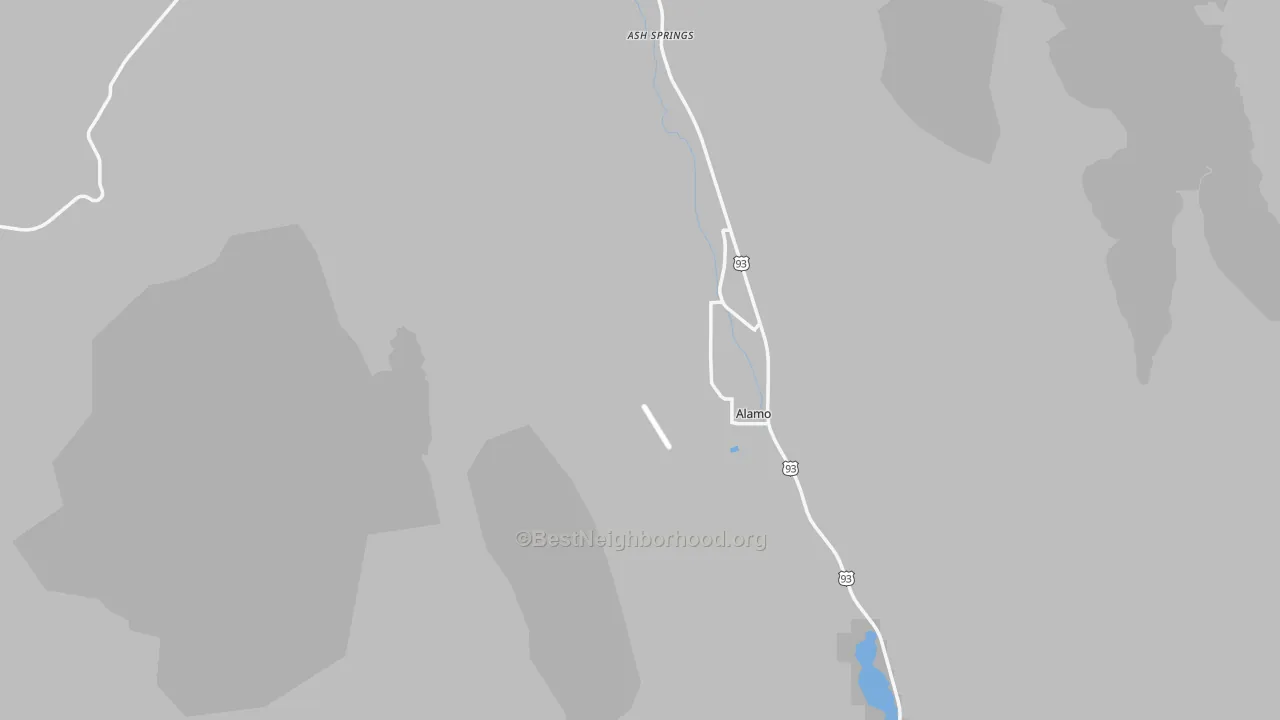 Transit Grade map of Alamo, NV