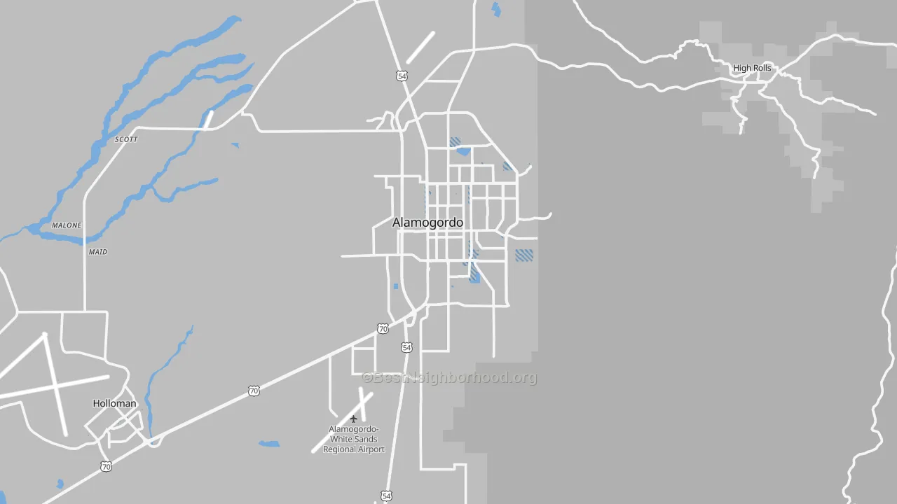 Transit Grade map of Alamogordo, NM