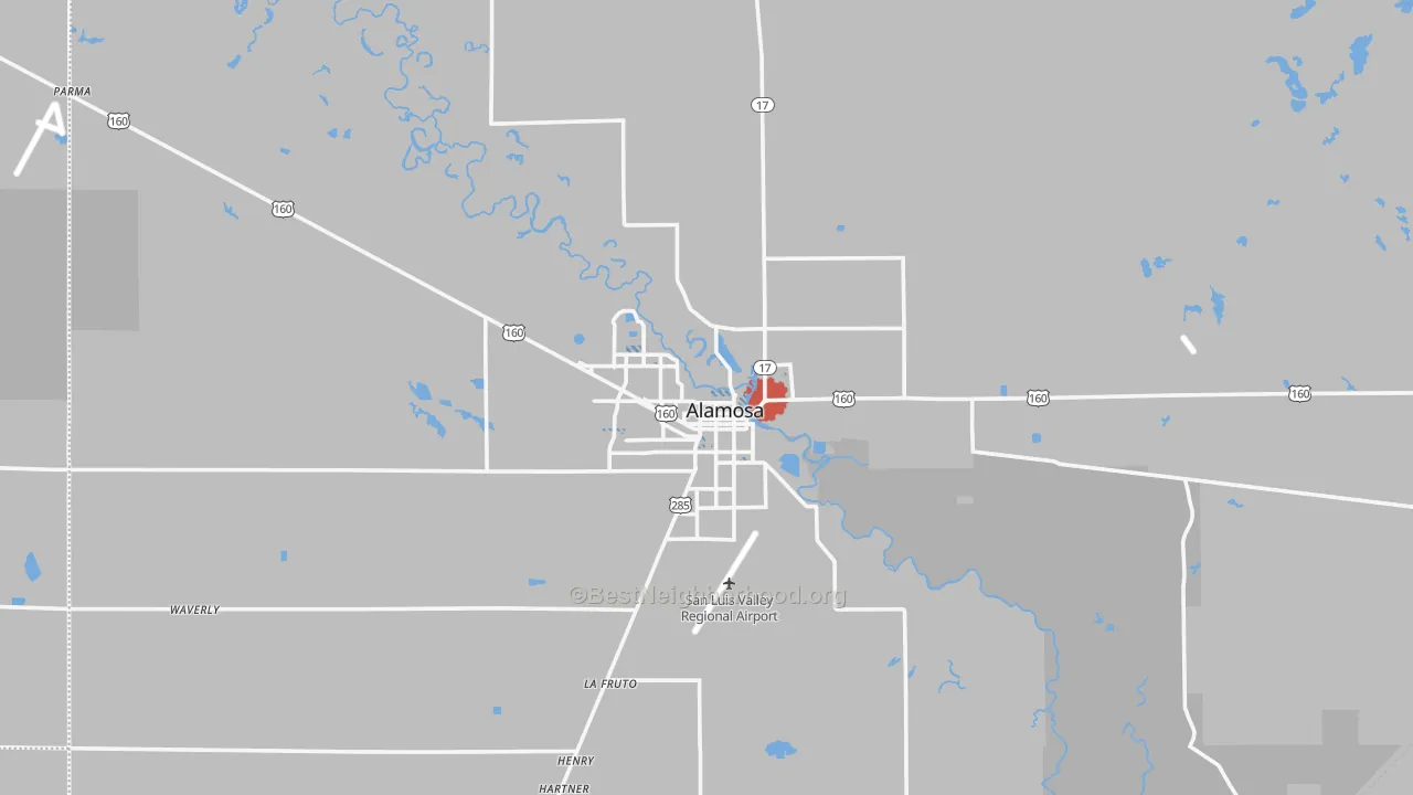 Transit Grade map of Alamosa, CO