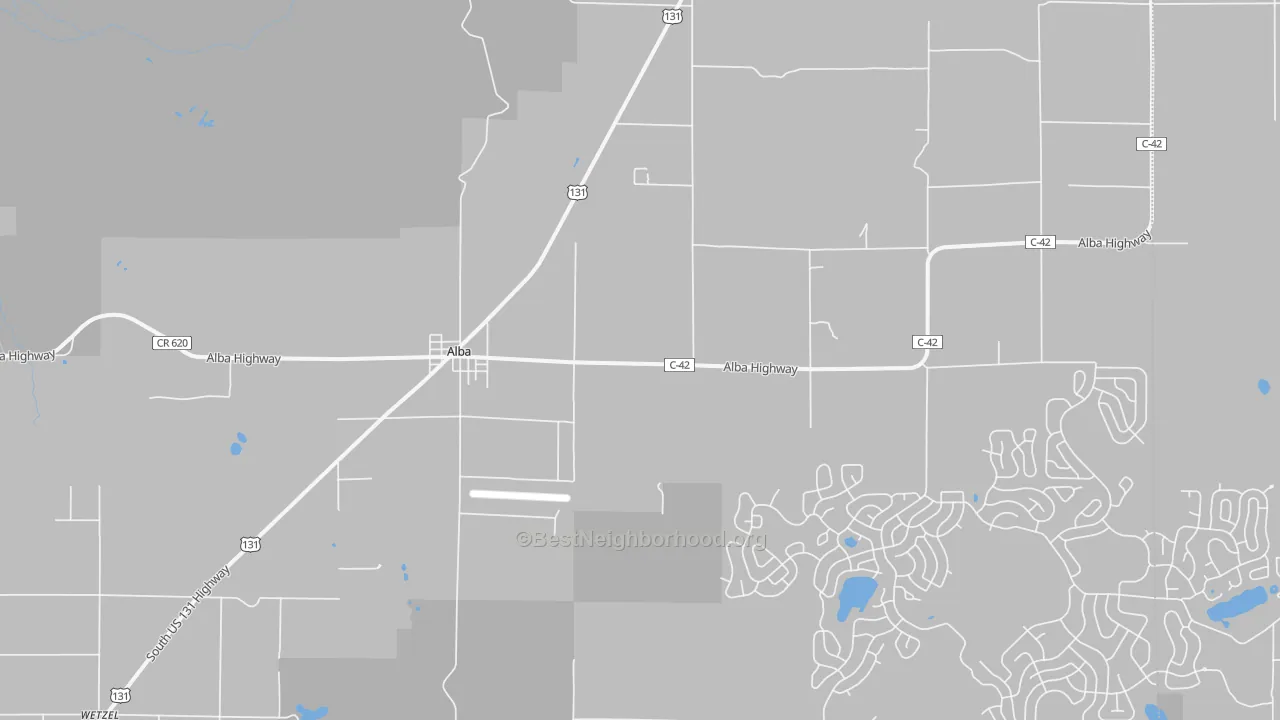Transit Grade map of Alba, MI