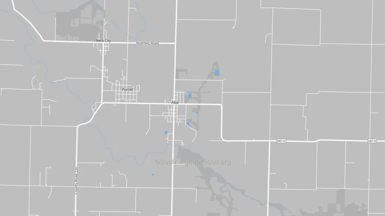 Transit Grade map of Alba, MO