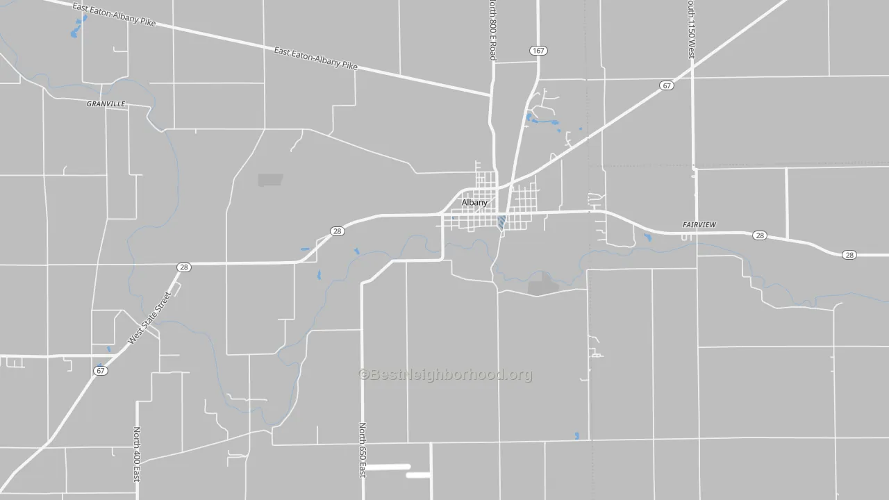 Transit Grade map of Albany, IN