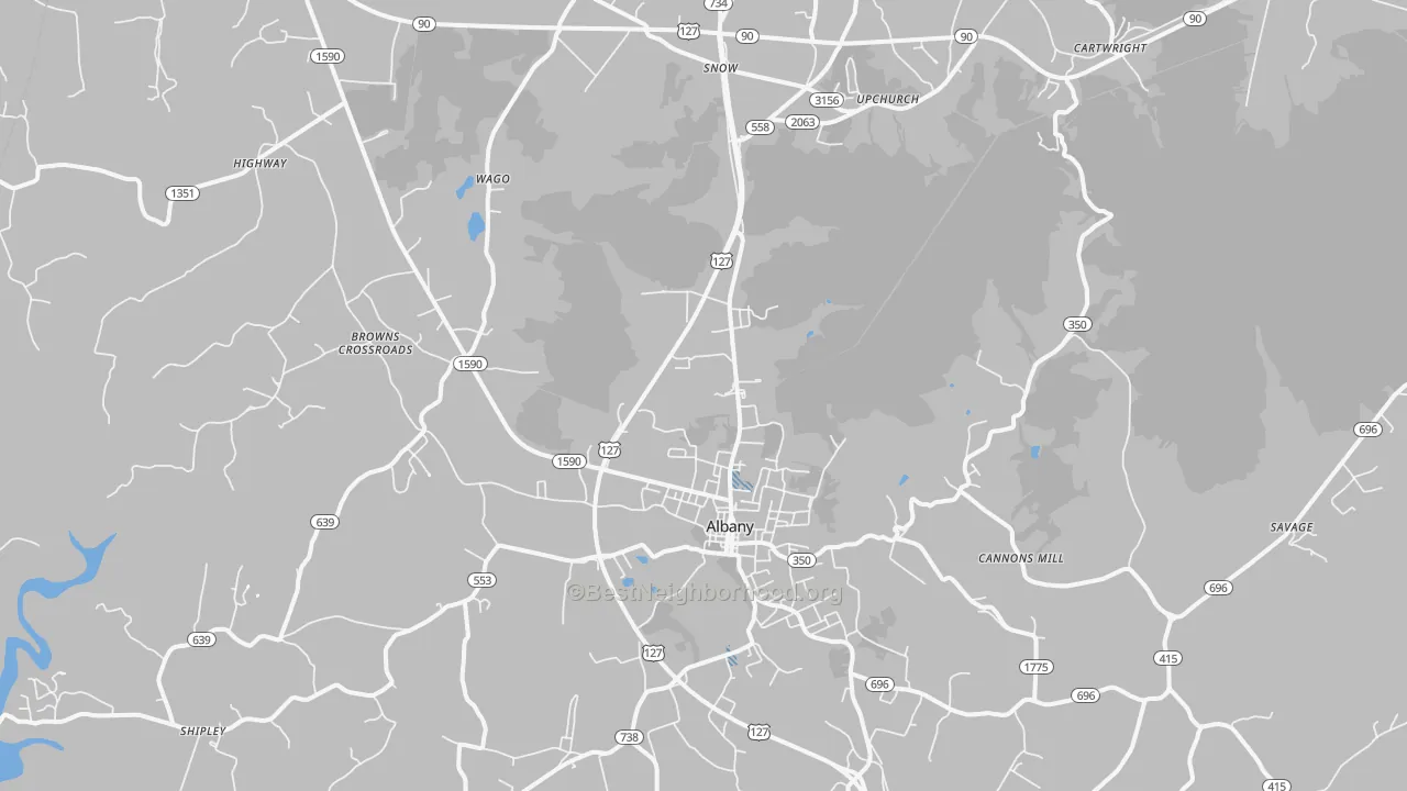Transit Grade map of Albany, KY