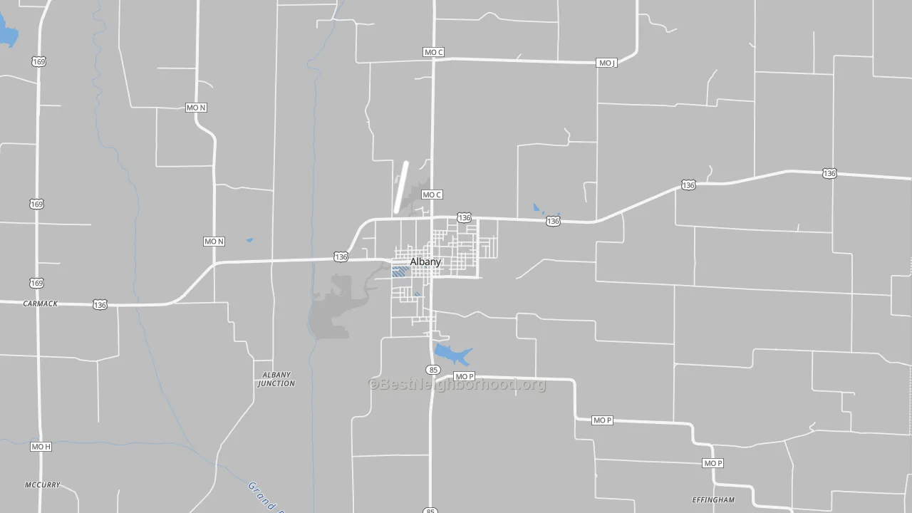 Transit Grade map of Albany, MO