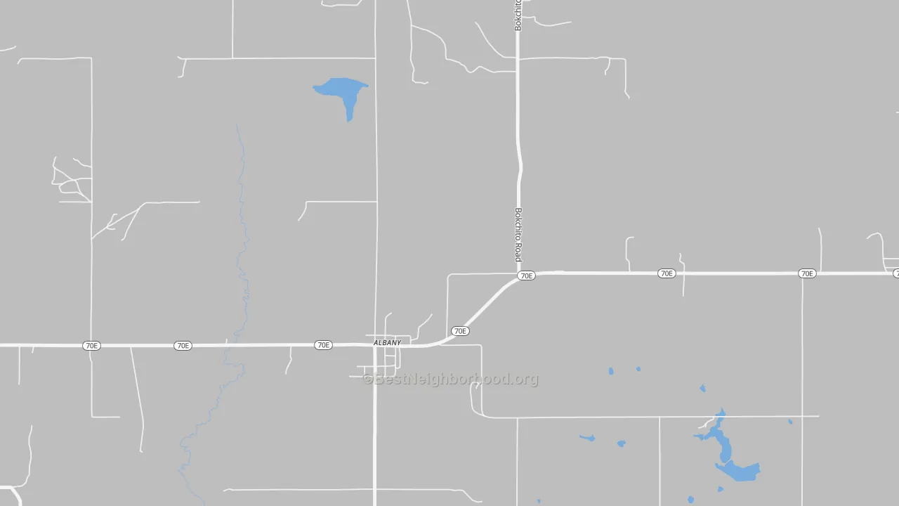Transit Grade map of Albany, OK