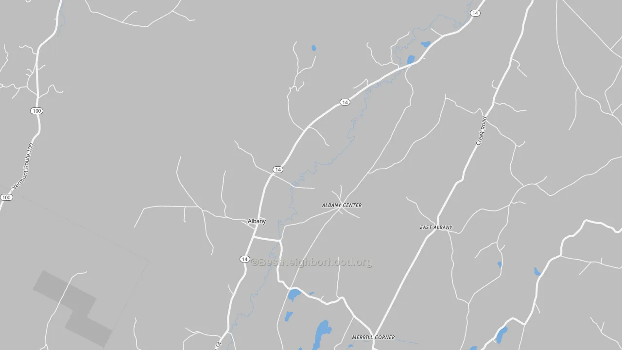 Transit Grade map of Albany, VT