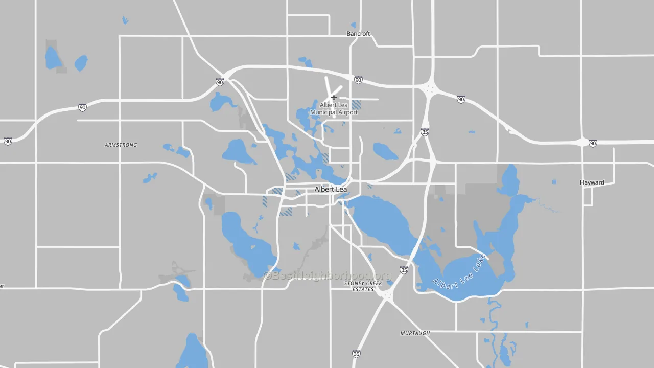 Transit Grade map of Albert Lea, MN