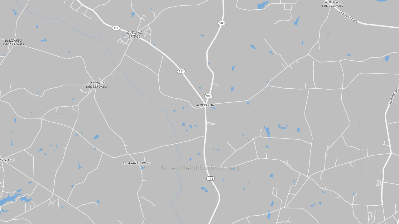 Transit Grade map of Albertson, NC