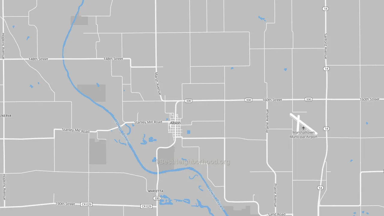 Transit Grade map of Albion, IA