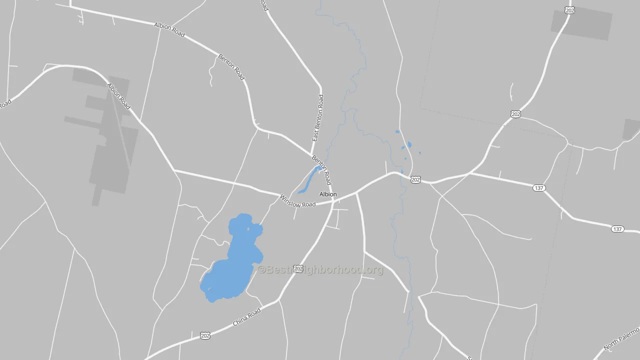 Transit Grade map of Albion, ME