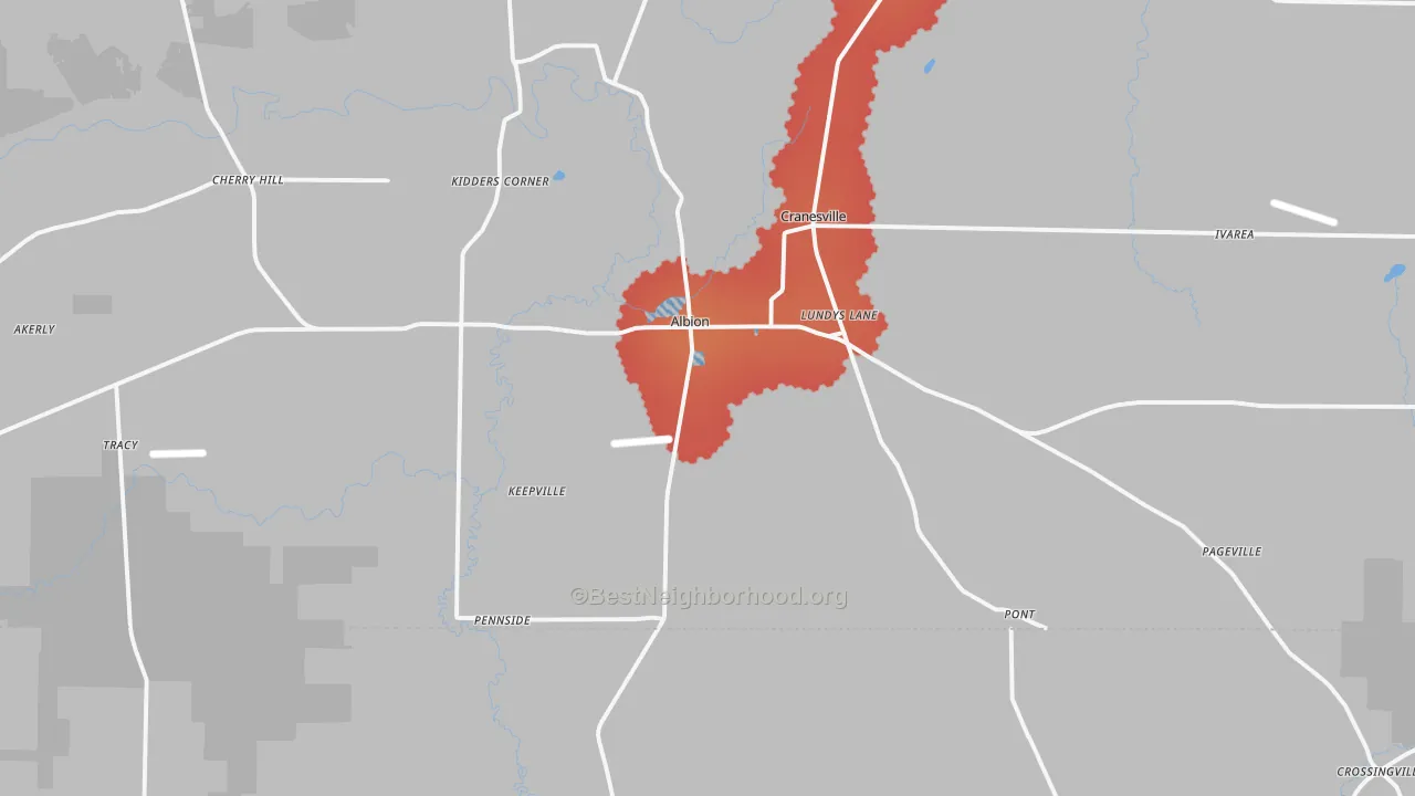 Transit Grade map of Albion, PA