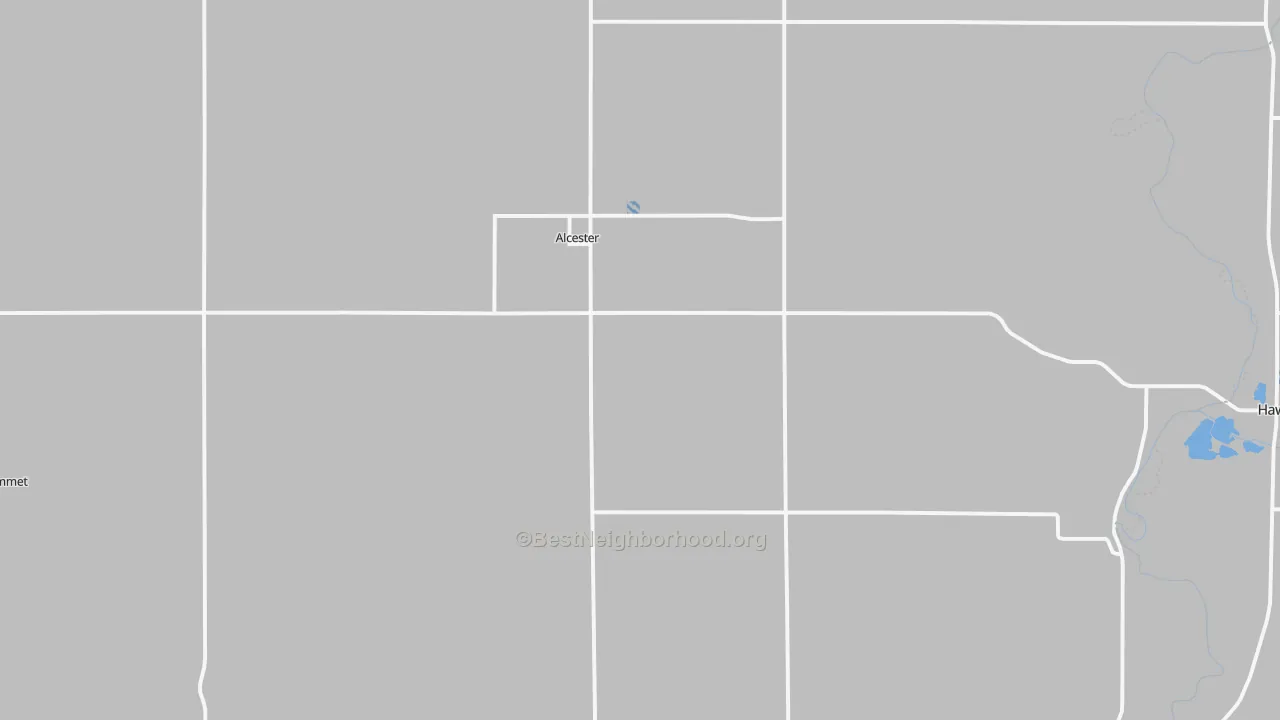 Transit Grade map of Alcester, SD