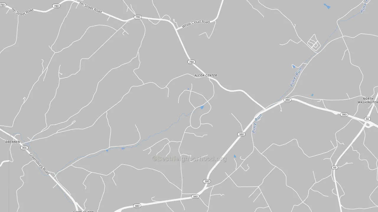Transit Grade map of Alcoa Center, PA