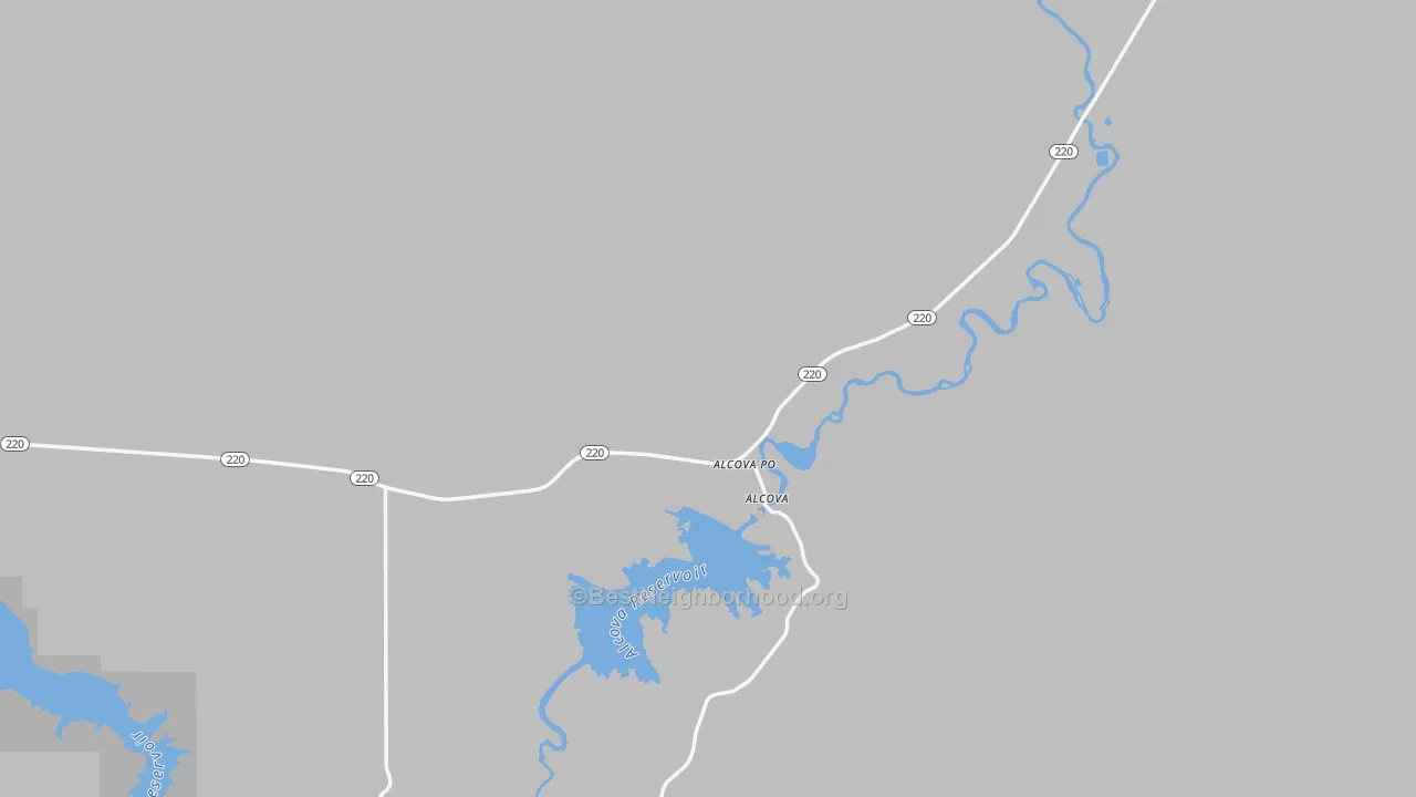 Transit Grade map of Alcova, WY