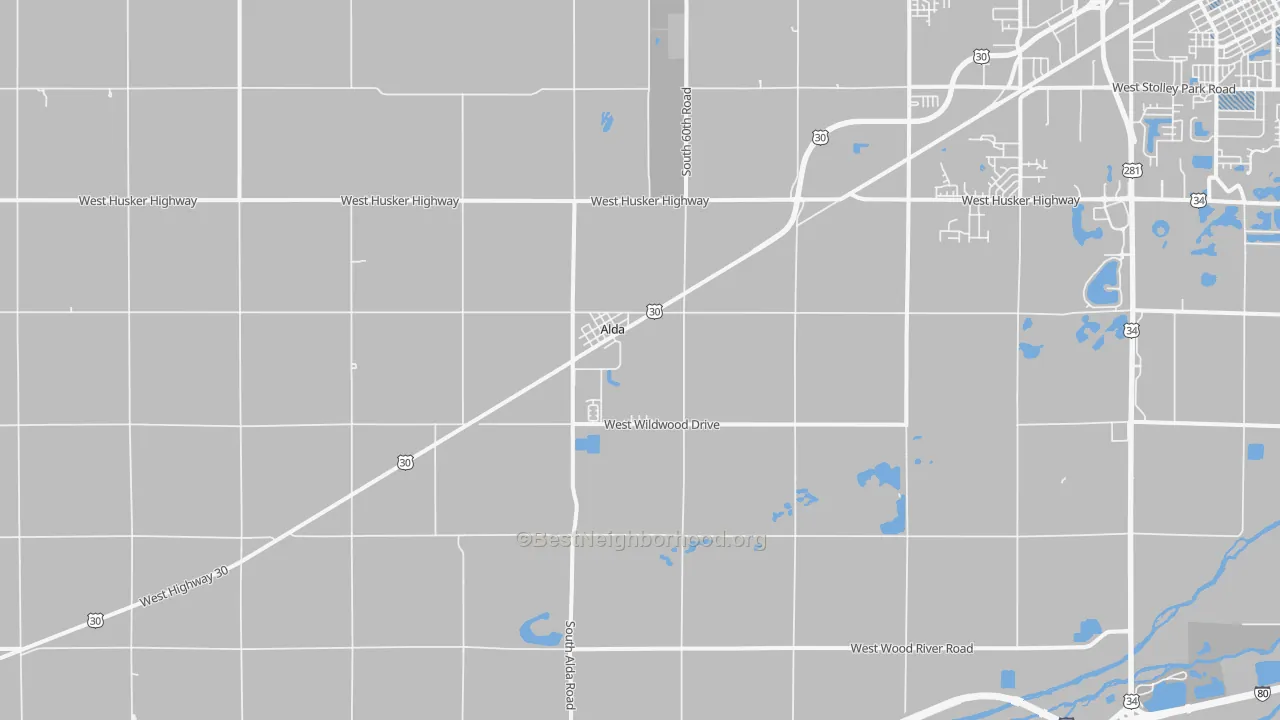 Transit Grade map of Alda, NE