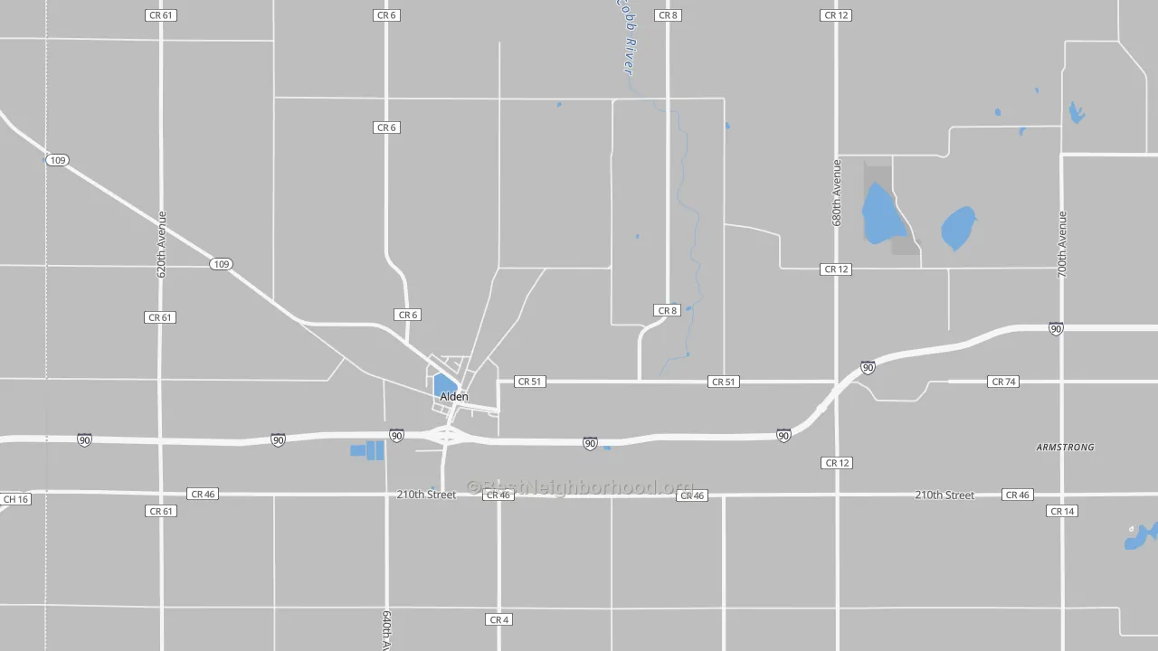 Transit Grade map of Alden, MN