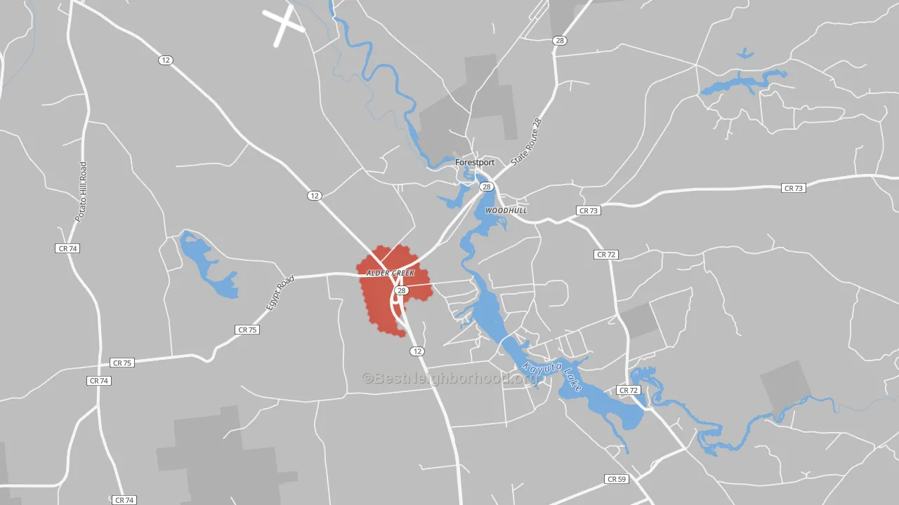 Transit Grade map of Alder Creek, NY