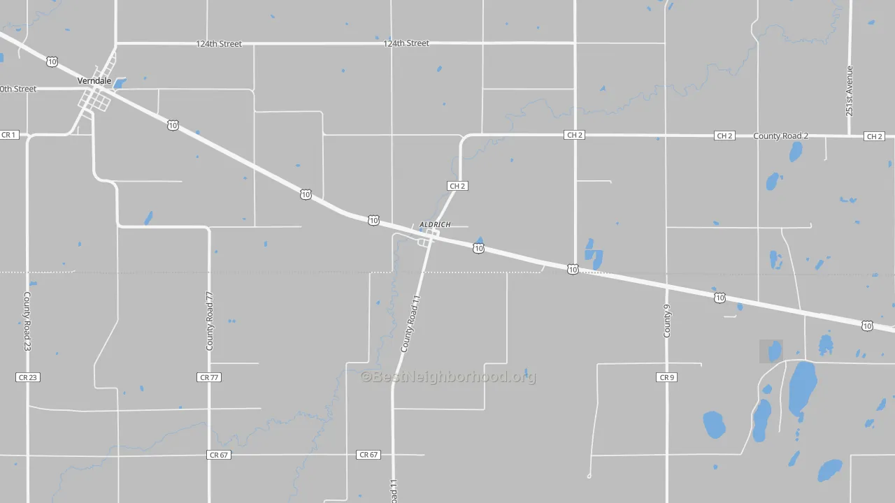 Transit Grade map of Aldrich, MN
