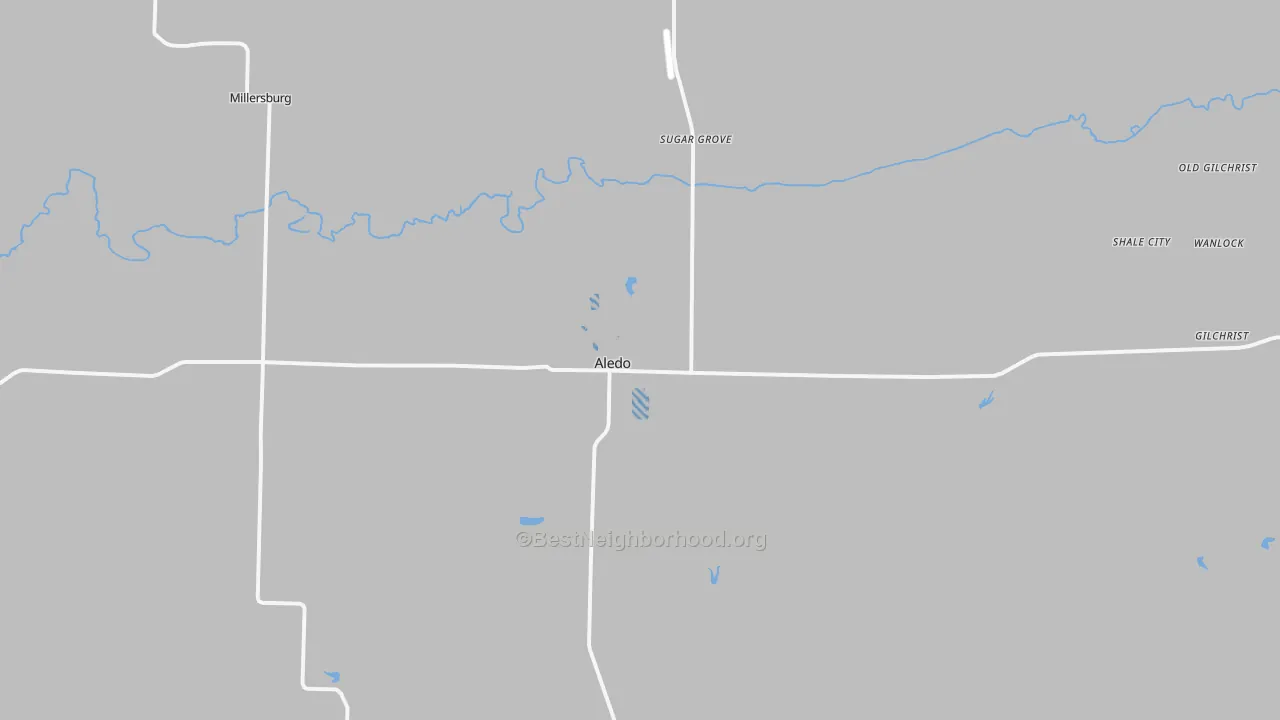 Transit Grade map of Aledo, IL