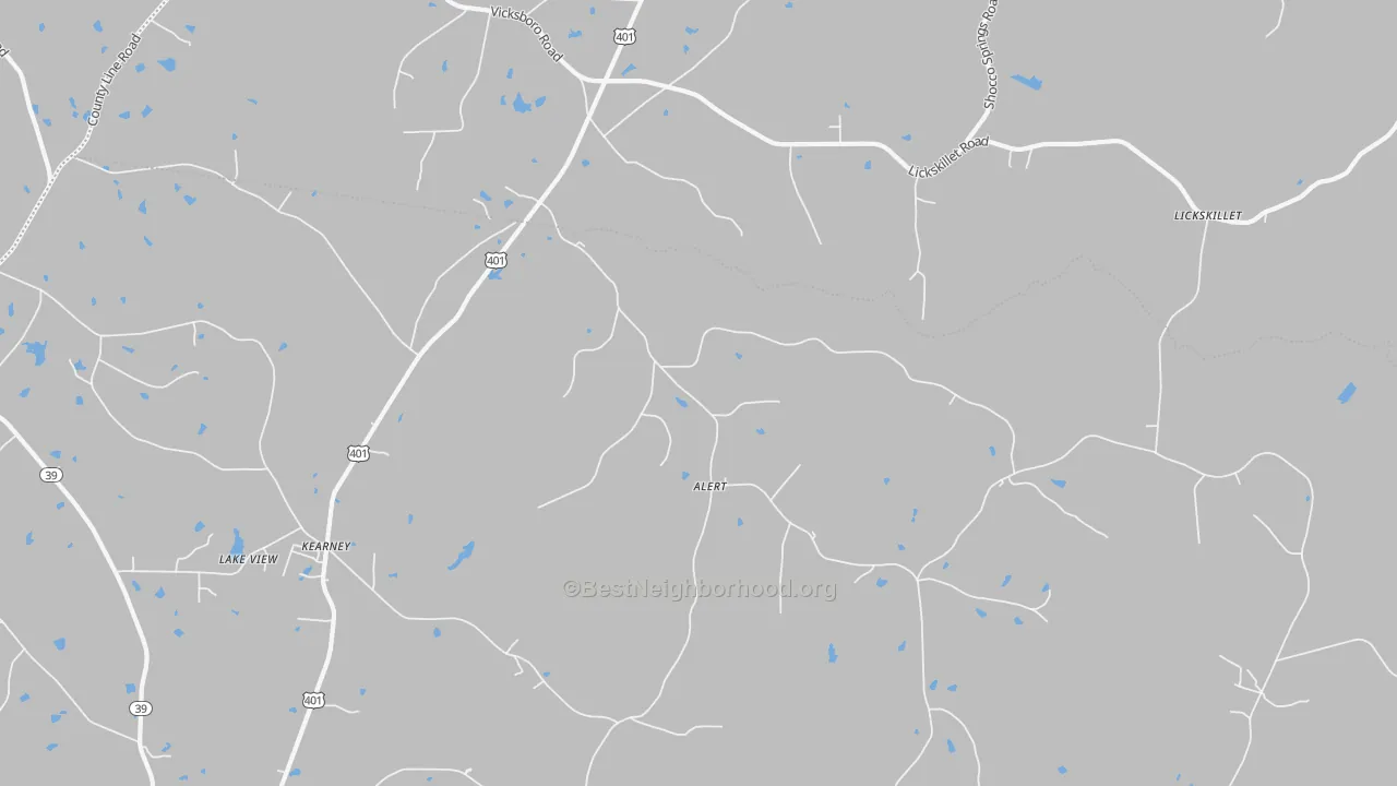 Transit Grade map of Alert, NC