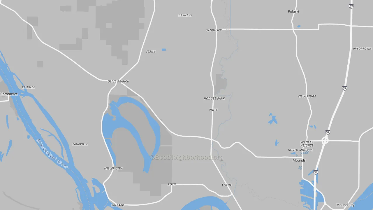 Transit Grade map of Alexander County, IL