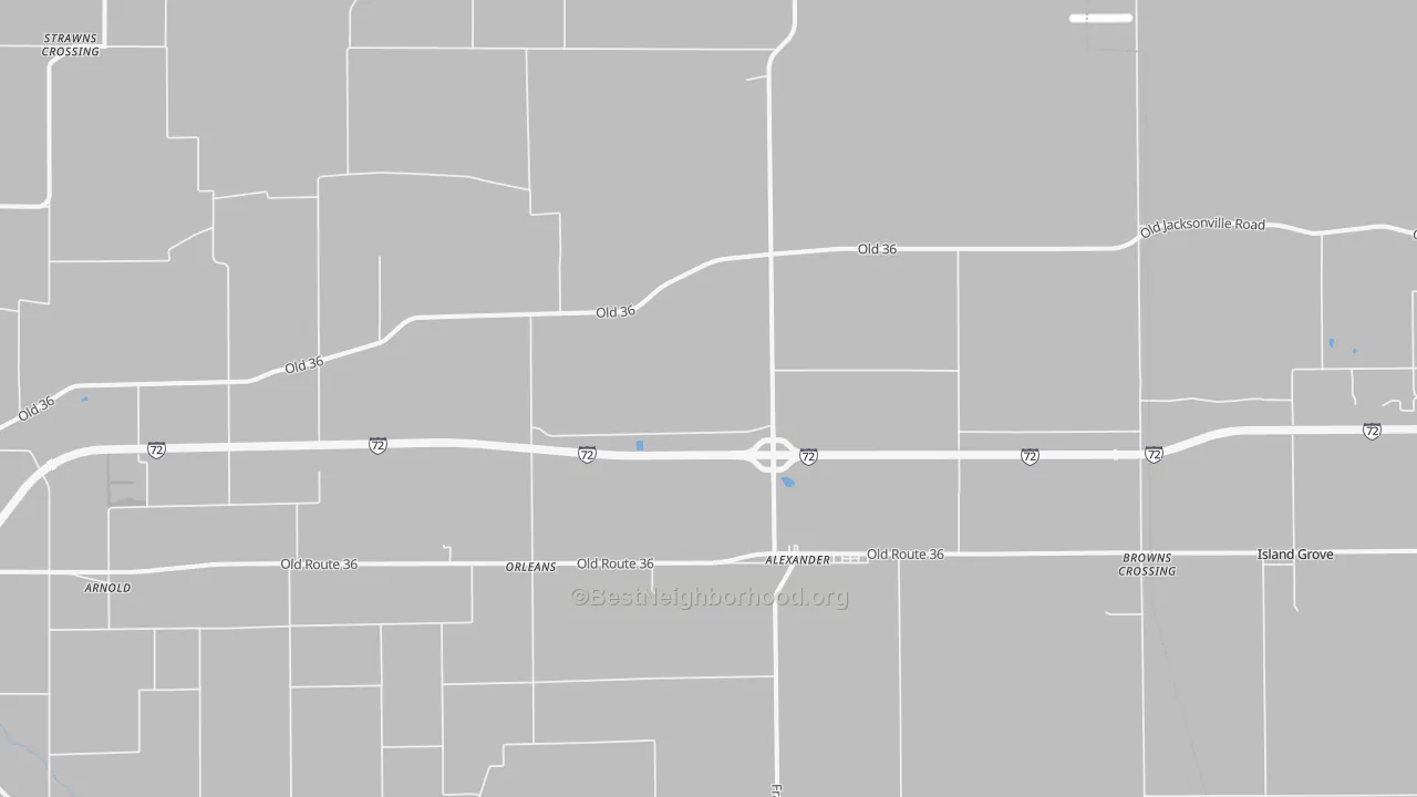 Transit Grade map of Alexander, IL