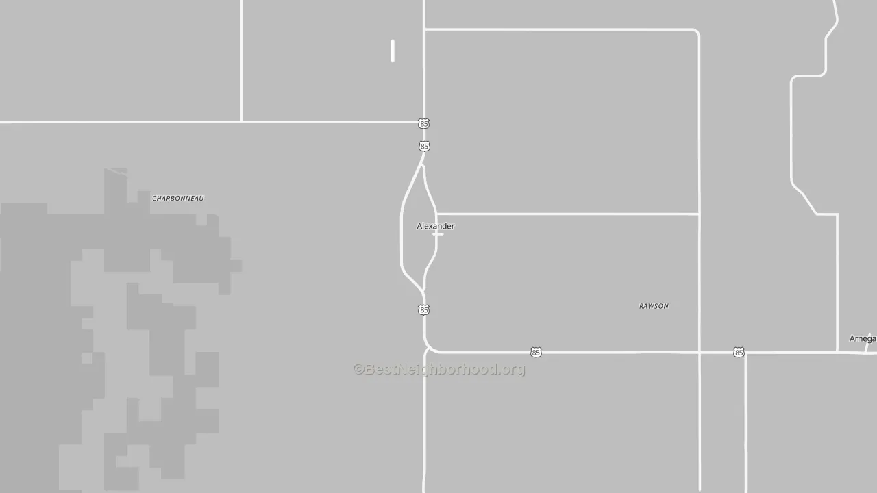 Transit Grade map of Alexander, ND