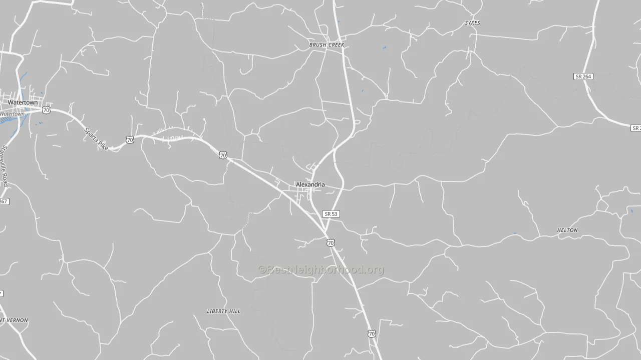 Transit Grade map of Alexandria, TN