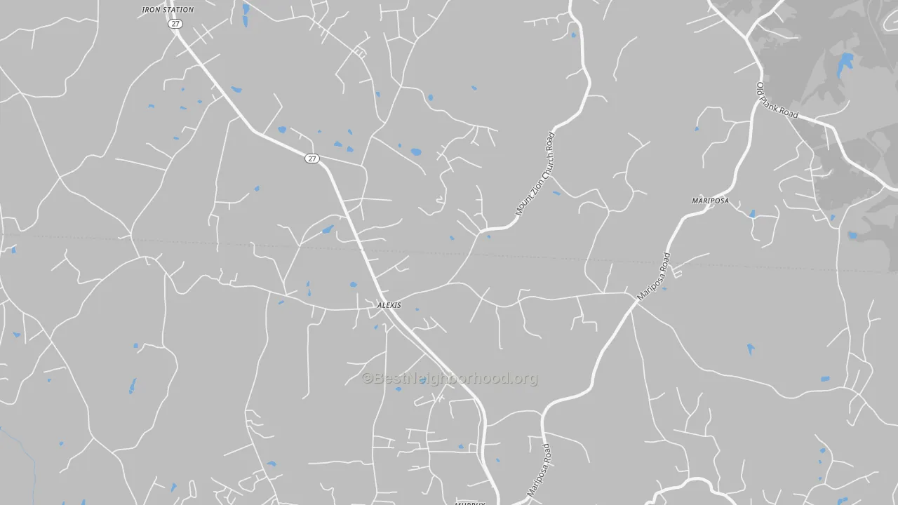 Transit Grade map of Alexis, NC
