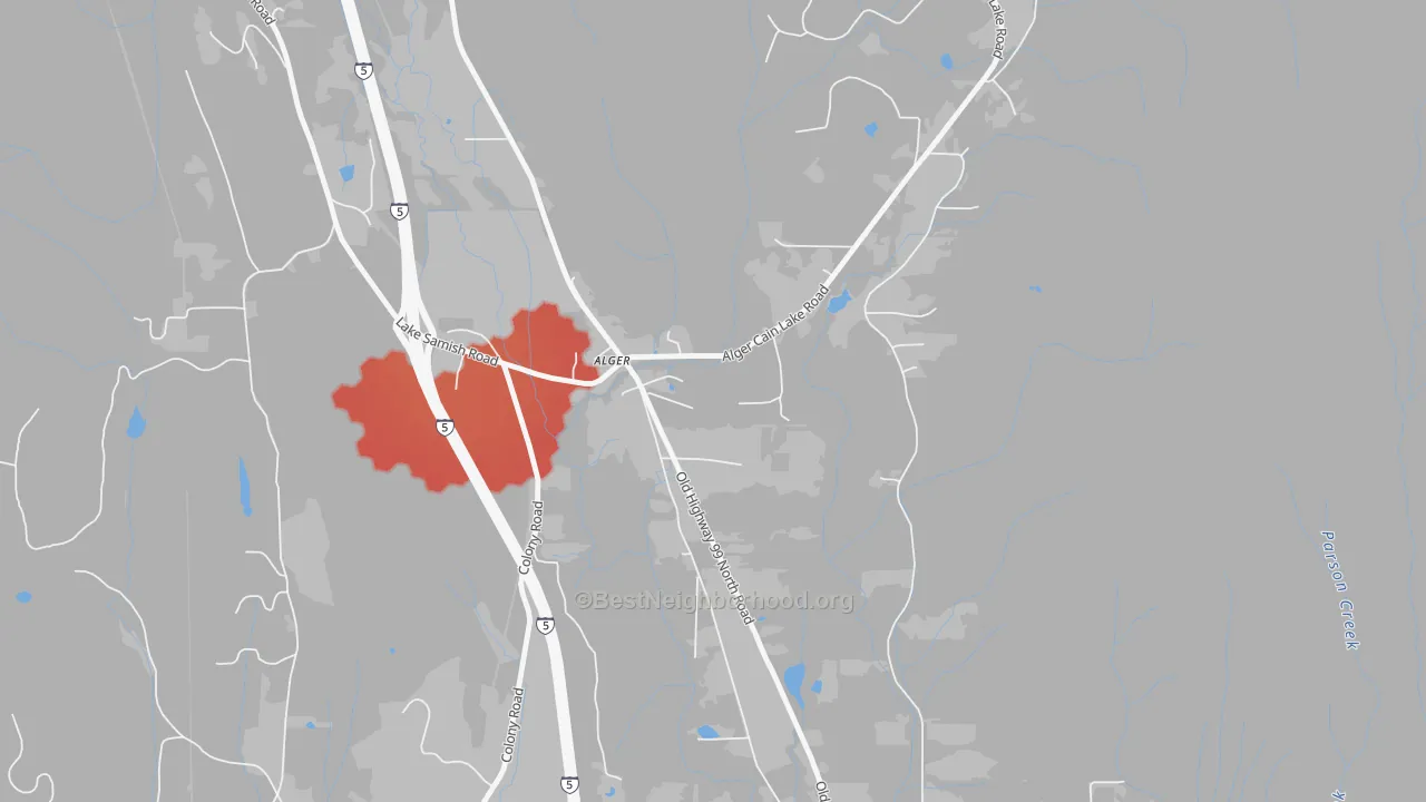 Transit Grade map of Alger, WA