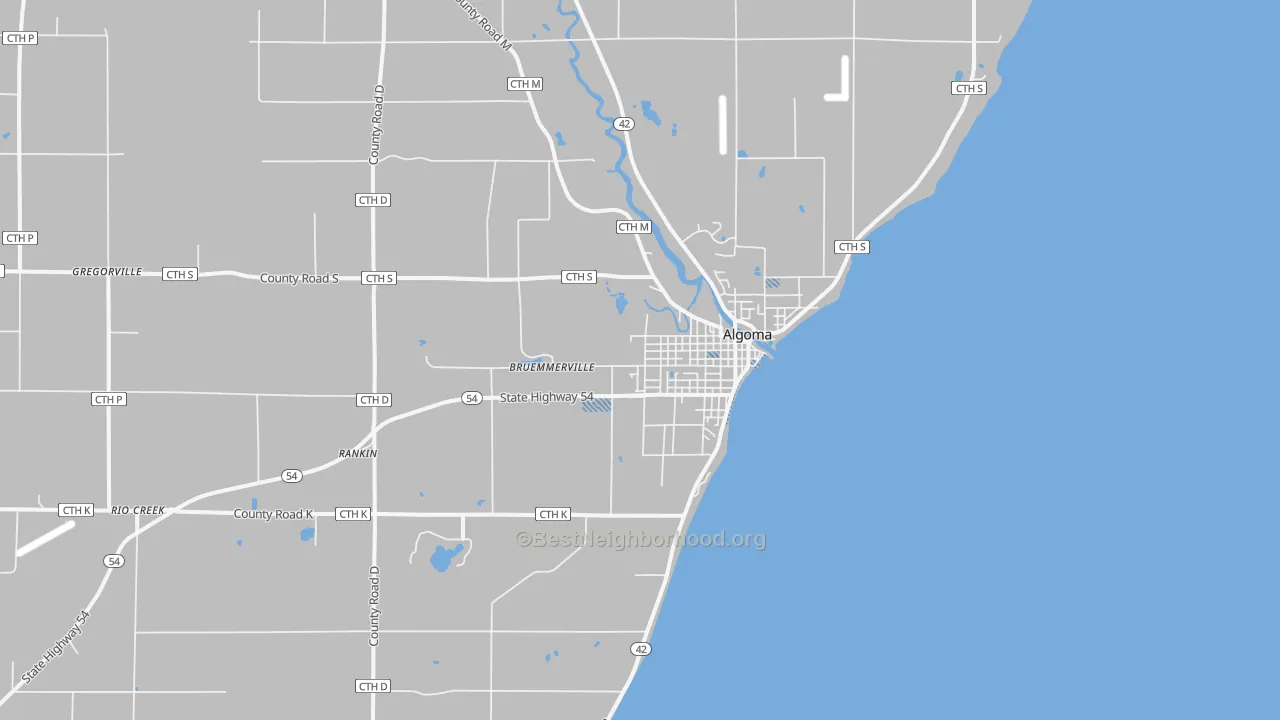 Transit Grade map of Algoma, WI