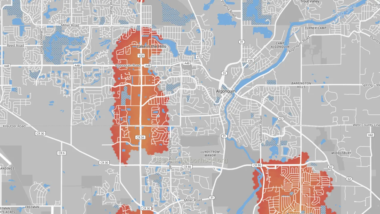 Transit Grade map of Algonquin, IL